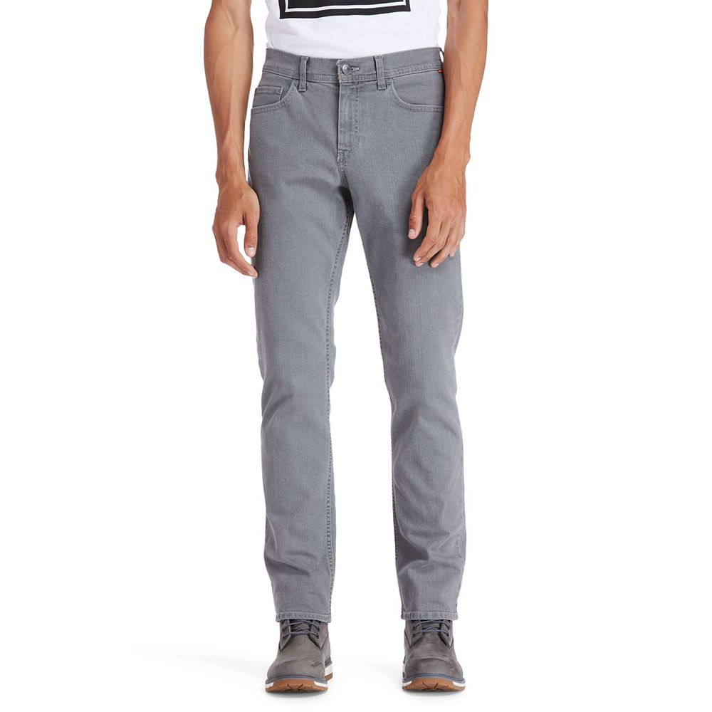 Timberland Mens Pants Sargent Lake Slim Fit Denim - Grey - India BT8962014